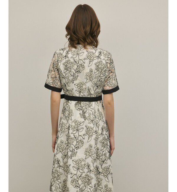 GRACE CONTINENTAL「フラワーコード刺繍ワンピース」|ワンピース|