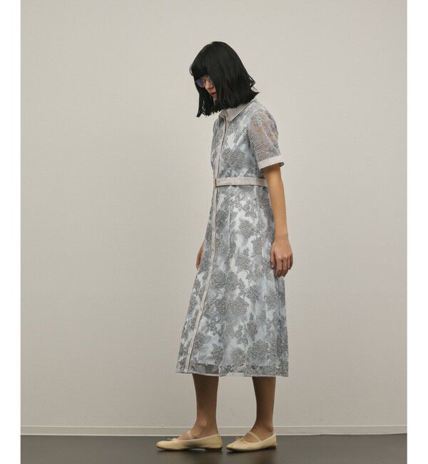 GRACE CONTINENTAL「フラワーコード刺繍ワンピース」|ワンピース|