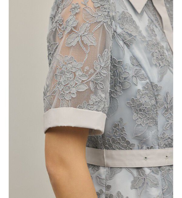 GRACE CONTINENTAL「フラワーコード刺繍ワンピース」|ワンピース|