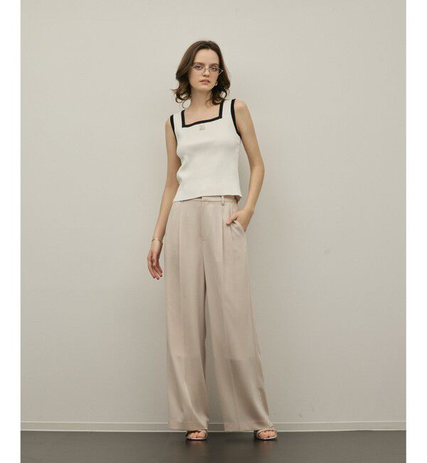 GRACE CONTINENTAL「バイカラーリブニットノースリーブ」|その他|