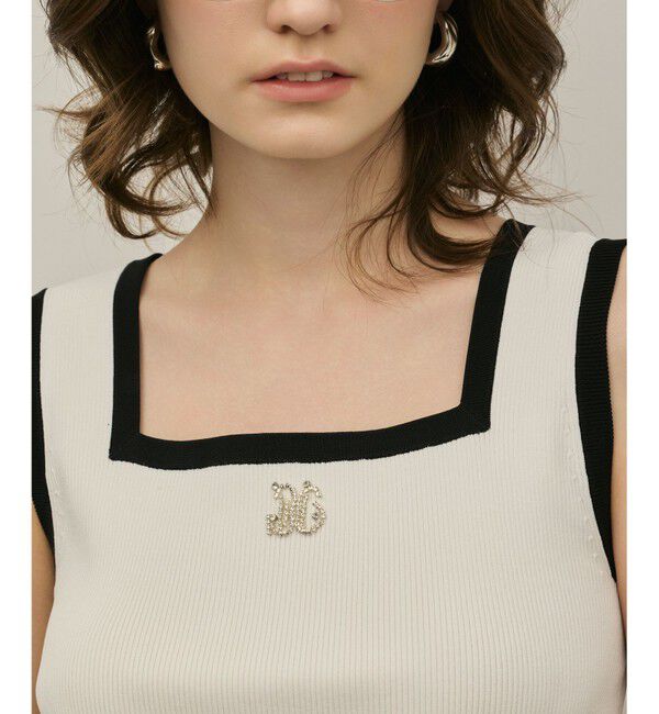 GRACE CONTINENTAL「バイカラーリブニットノースリーブ」|その他|