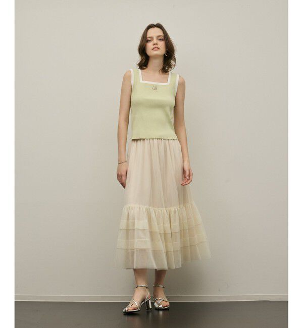 GRACE CONTINENTAL「バイカラーリブニットノースリーブ」|その他|