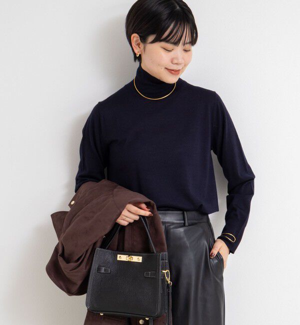 NOLLEY'S sophi「《手洗い可能》18Gウール100%ハイネックプルオーバー」|ニット・セーター|