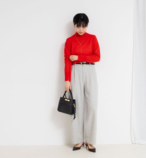 NOLLEY'S sophi「《手洗い可能》18Gウール100%ハイネックプルオーバー」|ニット・セーター|