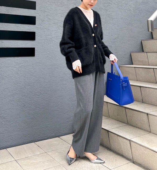 NOLLEY'S sophi「カシミヤ混ヘアリーVネックカーディガン」|カーディガン|