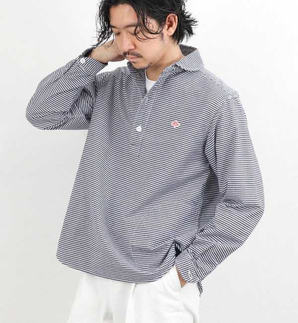 NOLLEY'S goodman「【DANTON/ダントン】DT-B0282OXP ROUND COLLAR P.O SHIRT LS 26SS」|シャツ・ブラウス|ネイビー