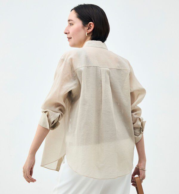 NOLLEY'S sophi「ウォッシャブルシアーオーガンジー2WAYシャツ」|シャツ・ブラウス|