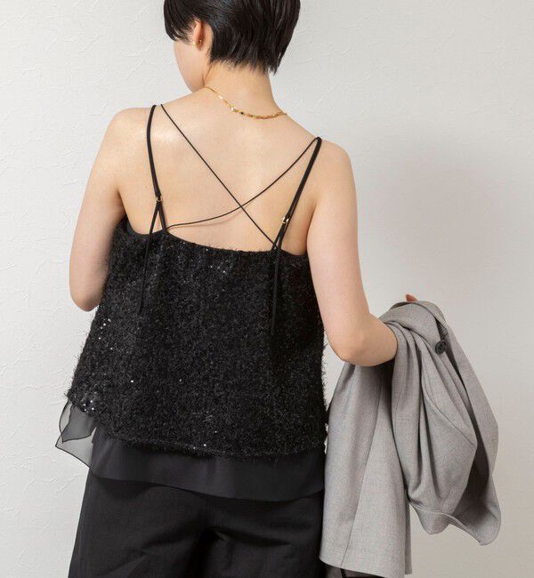 NOLLEY'S sophi「ウォッシャブルフェザースパンコールチュールキャミブラウス」|シャツ・ブラウス|