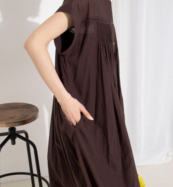 NOLLEY'S「ウォッシャブル前ボタンタックギャザーワンピース」|ワンピース|