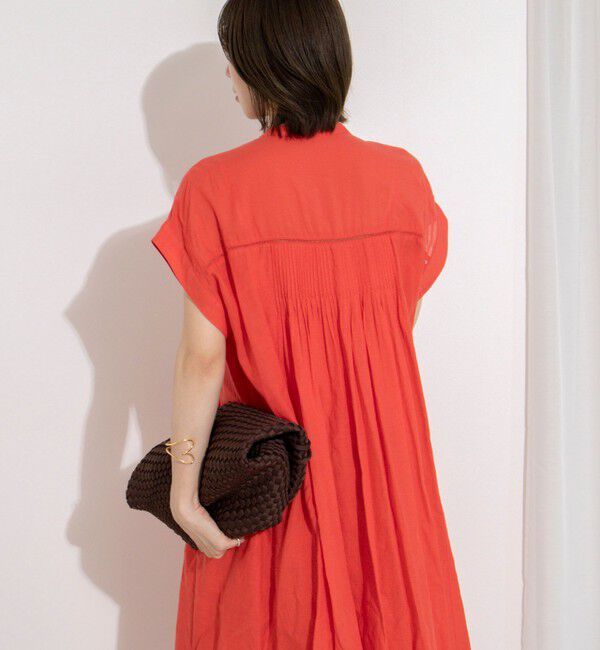 NOLLEY'S「ウォッシャブル前ボタンタックギャザーワンピース」|ワンピース|