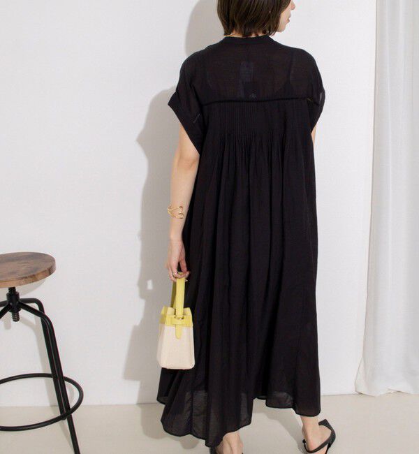 NOLLEY'S「ウォッシャブル前ボタンタックギャザーワンピース」|ワンピース|