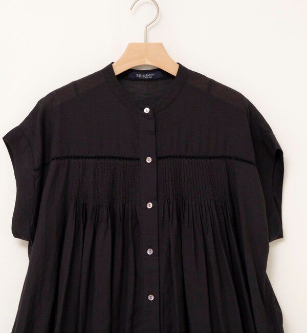 NOLLEY'S「ウォッシャブル前ボタンタックギャザーワンピース」|ワンピース|