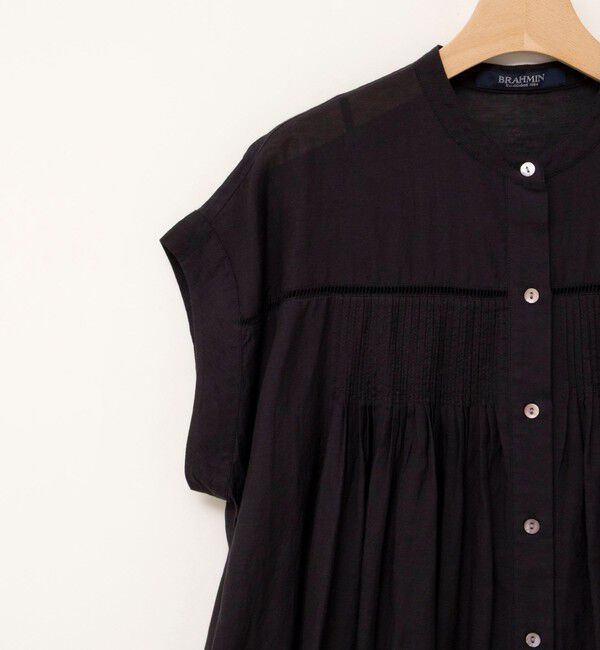NOLLEY'S「ウォッシャブル前ボタンタックギャザーワンピース」|ワンピース|