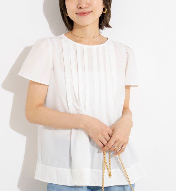 NOLLEY'S「《セットアップ対応》ウォッシャブルアクティブストレッチタックブラウス」|シャツ・ブラウス|