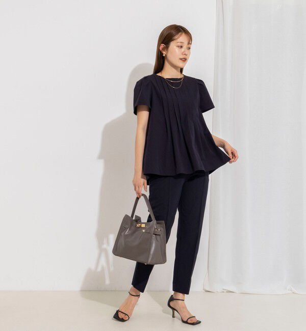 NOLLEY'S「《セットアップ対応》ウォッシャブルアクティブストレッチタックブラウス」|シャツ・ブラウス|