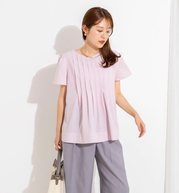 NOLLEY'S「《セットアップ対応》ウォッシャブルアクティブストレッチタックブラウス」|シャツ・ブラウス|