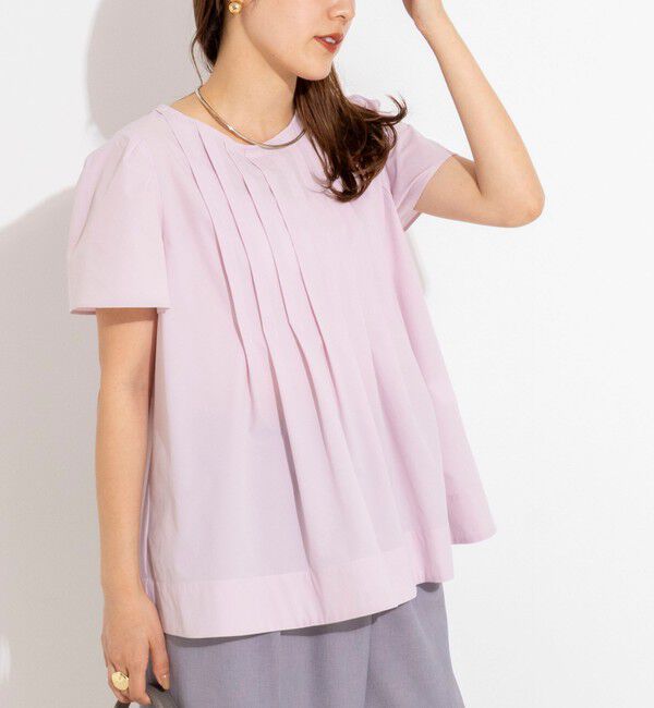 NOLLEY'S「《セットアップ対応》ウォッシャブルアクティブストレッチタックブラウス」|シャツ・ブラウス|