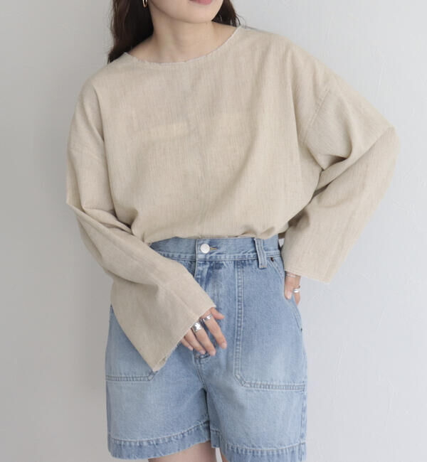 fredy emue「【fredy emue】リネン混Tシャツブラウス」|シャツ・ブラウス|