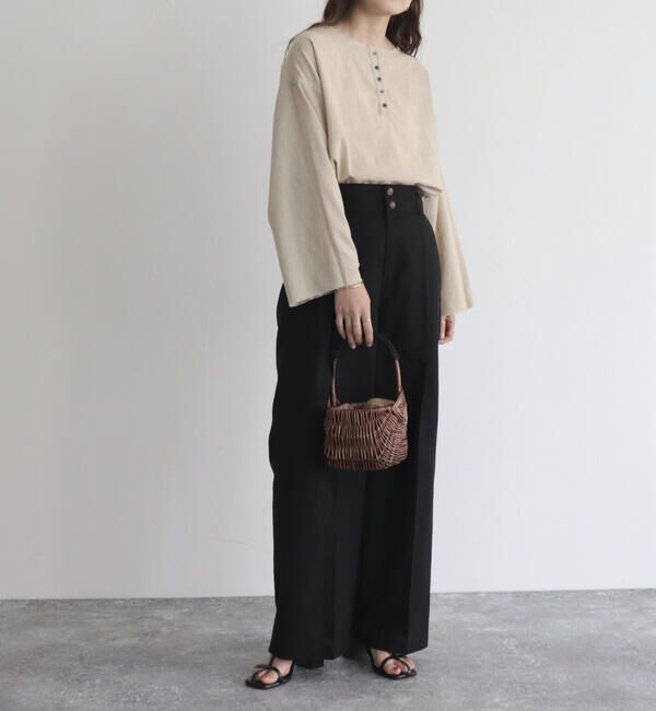 fredy emue「【fredy emue】リネン混Tシャツブラウス」|シャツ・ブラウス|