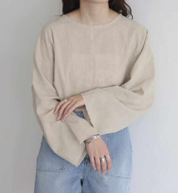 fredy emue「【fredy emue】リネン混Tシャツブラウス」|シャツ・ブラウス|