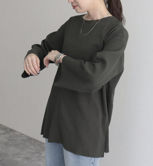 fredy emue「【fredy emue】リネン混Tシャツブラウス」|シャツ・ブラウス|