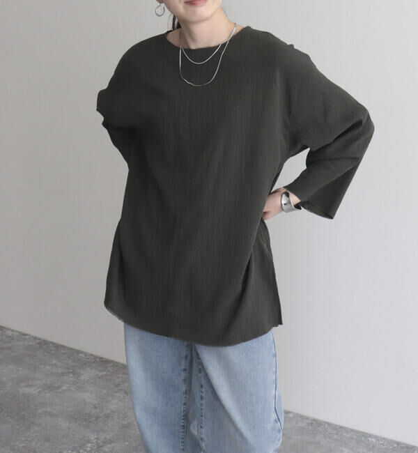 fredy emue「【fredy emue】リネン混Tシャツブラウス」|シャツ・ブラウス|