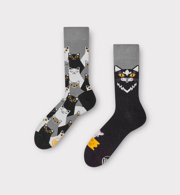 GLOSTER「【MANY MORNINGS/メニーモーニングス】-Animals- アニマルソックス」|ソックス|ブラック系その他