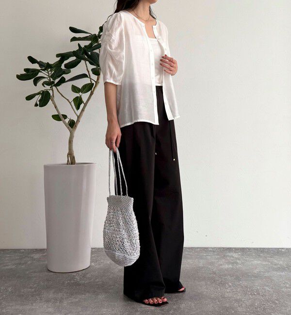 fredy emue「2WAYシアー袖ボリュームブラウス」|シャツ・ブラウス|