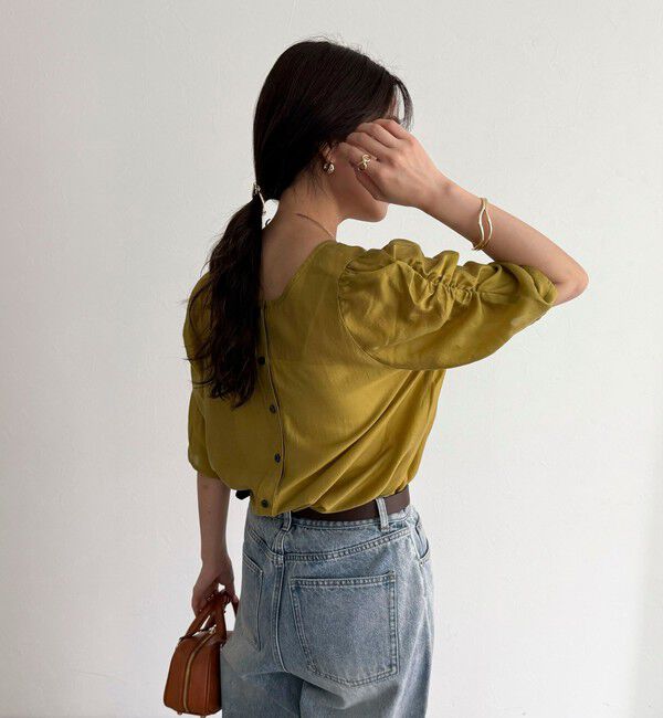 fredy emue「2WAYシアー袖ボリュームブラウス」|シャツ・ブラウス|