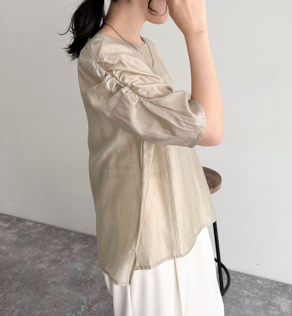 fredy emue「2WAYシアー袖ボリュームブラウス」|シャツ・ブラウス|