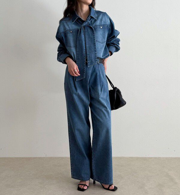 fredy emue「《セットアップ対応》ラップデニムパンツ」|デニム|