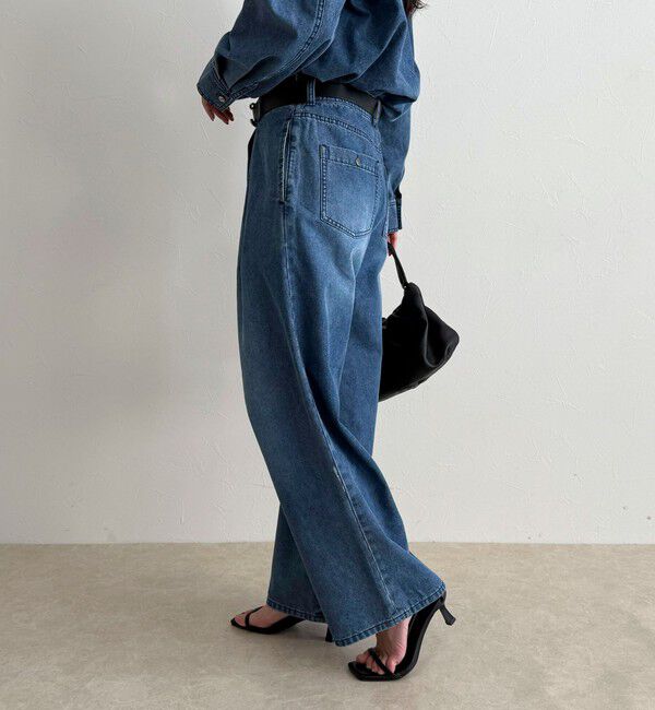 fredy emue「《セットアップ対応》ラップデニムパンツ」|デニム|