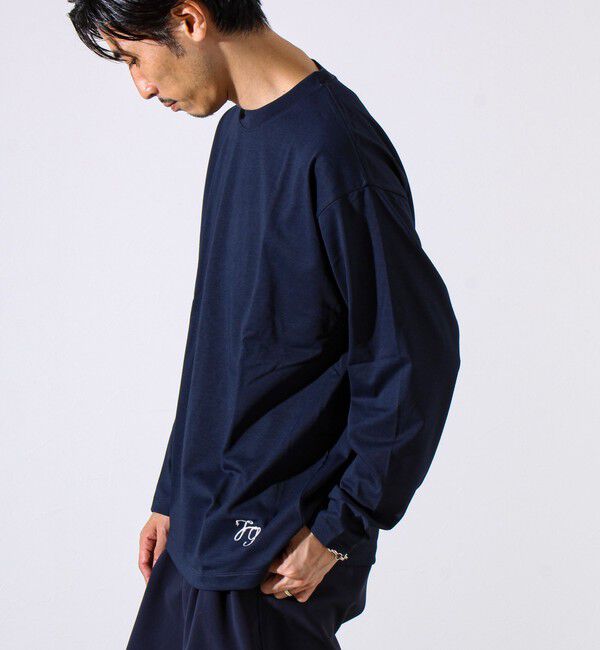 GLOSTER「【MARUDE COTTON】ロープ刺繍Ｔ ロングスリーブ」|Tシャツ・カットソー|