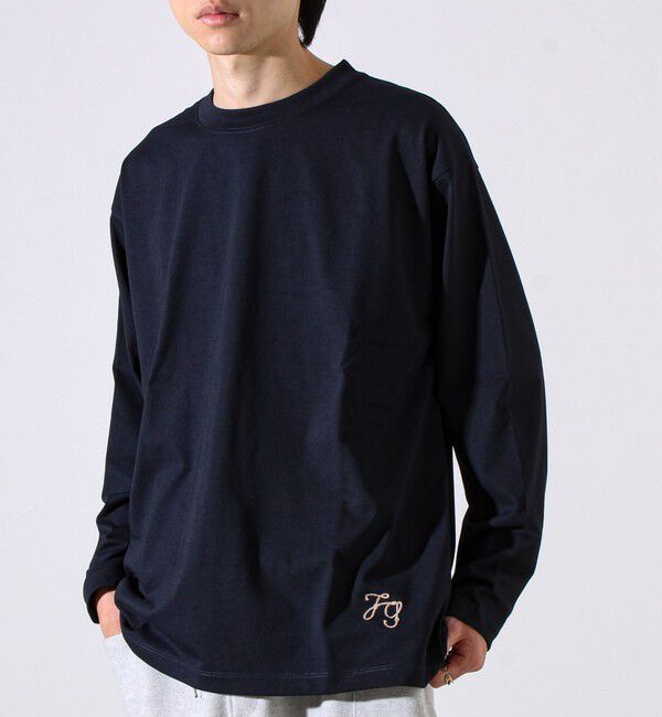 GLOSTER「【MARUDE COTTON】ロープ刺繍Ｔ ロングスリーブ」|Tシャツ・カットソー|