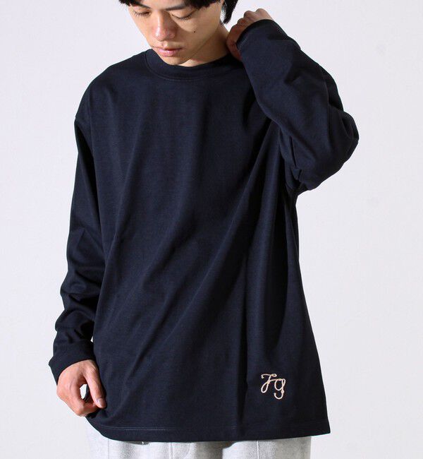 GLOSTER「【MARUDE COTTON】ロープ刺繍Ｔ ロングスリーブ」|Tシャツ・カットソー|