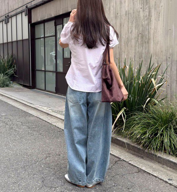 fredy emue「フロントギャザーちび袖ブラウス」|シャツ・ブラウス|