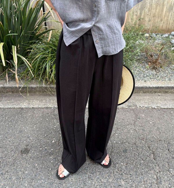 fredy emue「リネン混ハイゲージセンターシームパンツ」|チノ|