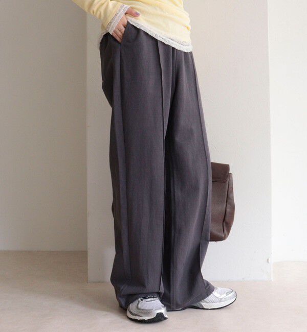 fredy emue「リネン混ハイゲージセンターシームパンツ」|チノ|