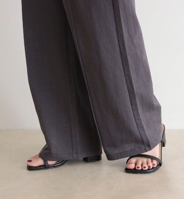 fredy emue「リネン混ハイゲージセンターシームパンツ」|チノ|