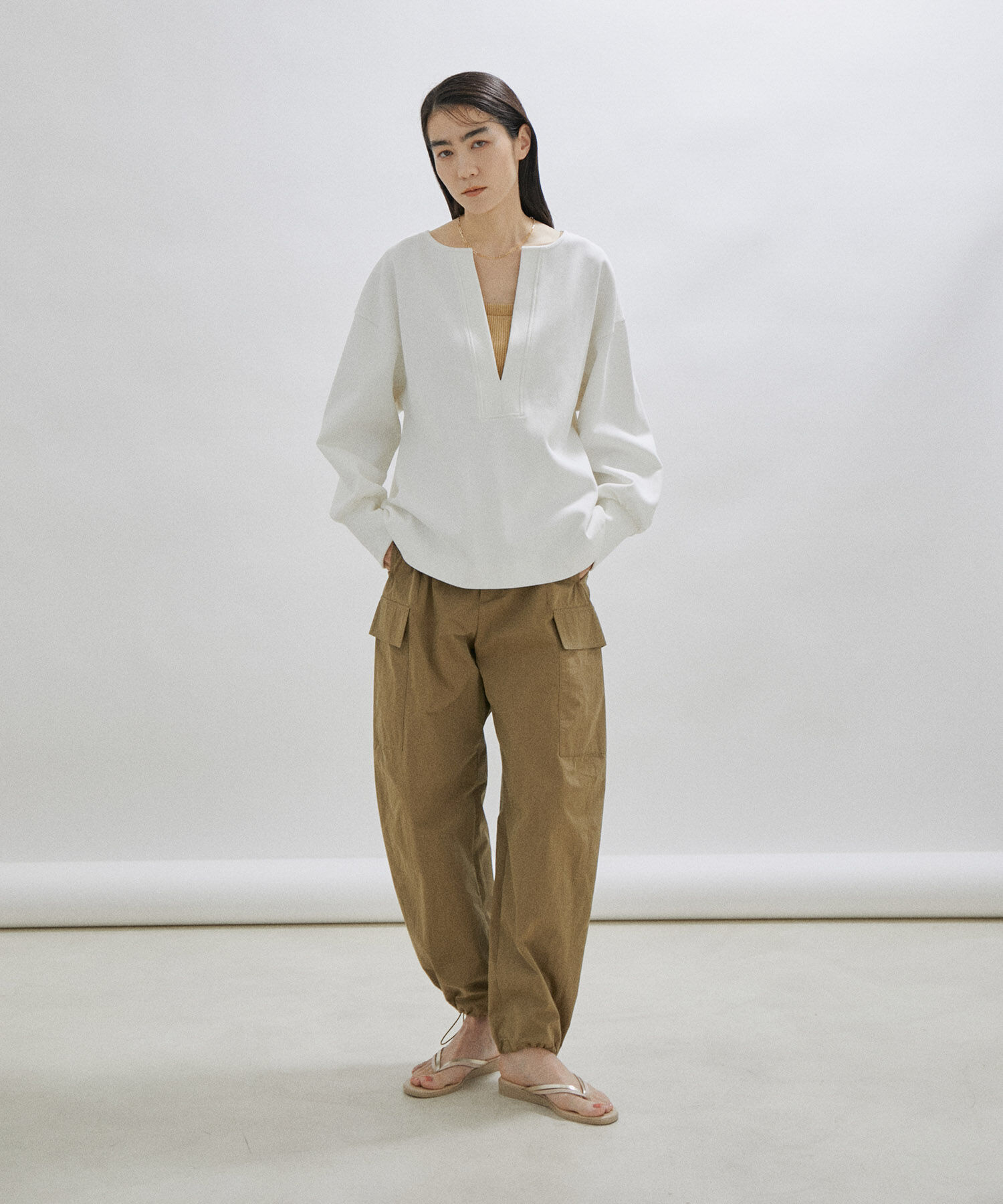 SALON adam et rope'「【オーガニックコットン】パッド付きチューブトップ-CreamyCotton /クリーミーコットン-」|チューブトップ|