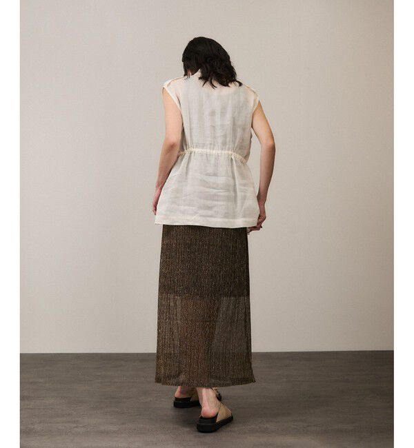 SALON adam et rope'「シアーラメスカート［ストレッチ］」|スカート|