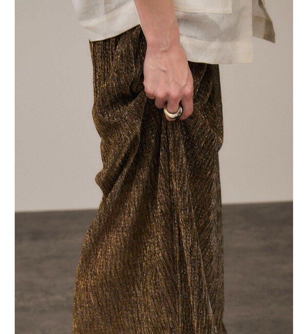 SALON adam et rope'「シアーラメスカート［ストレッチ］」|スカート|