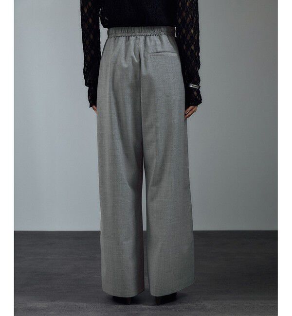 SALON adam et rope'「GREENWOOLサイドベロアラインパンツ［ストレッチ・接触冷感・防シワ］」|チノ|