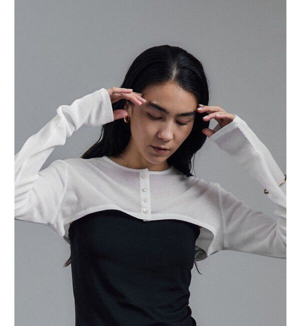 SALON adam et rope'「nu=layerショート丈カーディガンボレロ / UVケア」|カーディガン|