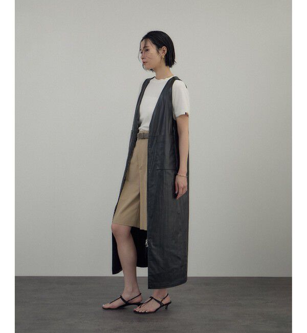 SALON adam et rope'「レザーライクジャンパースカート」|スカート|