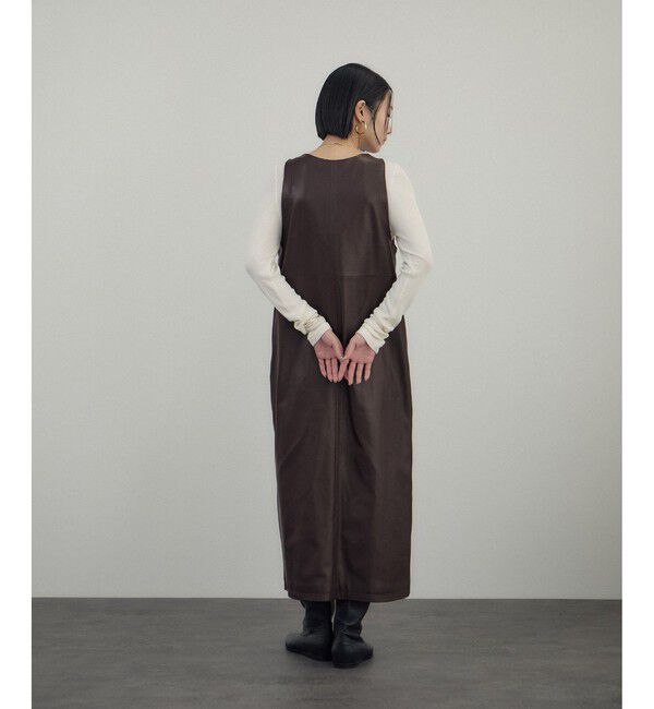 SALON adam et rope'「レザーライクジャンパースカート」|スカート|