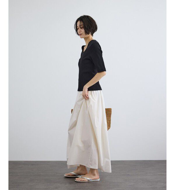 SALON adam et rope'「コーティングギャザータックスカート / セットアップ対応」|スカート|