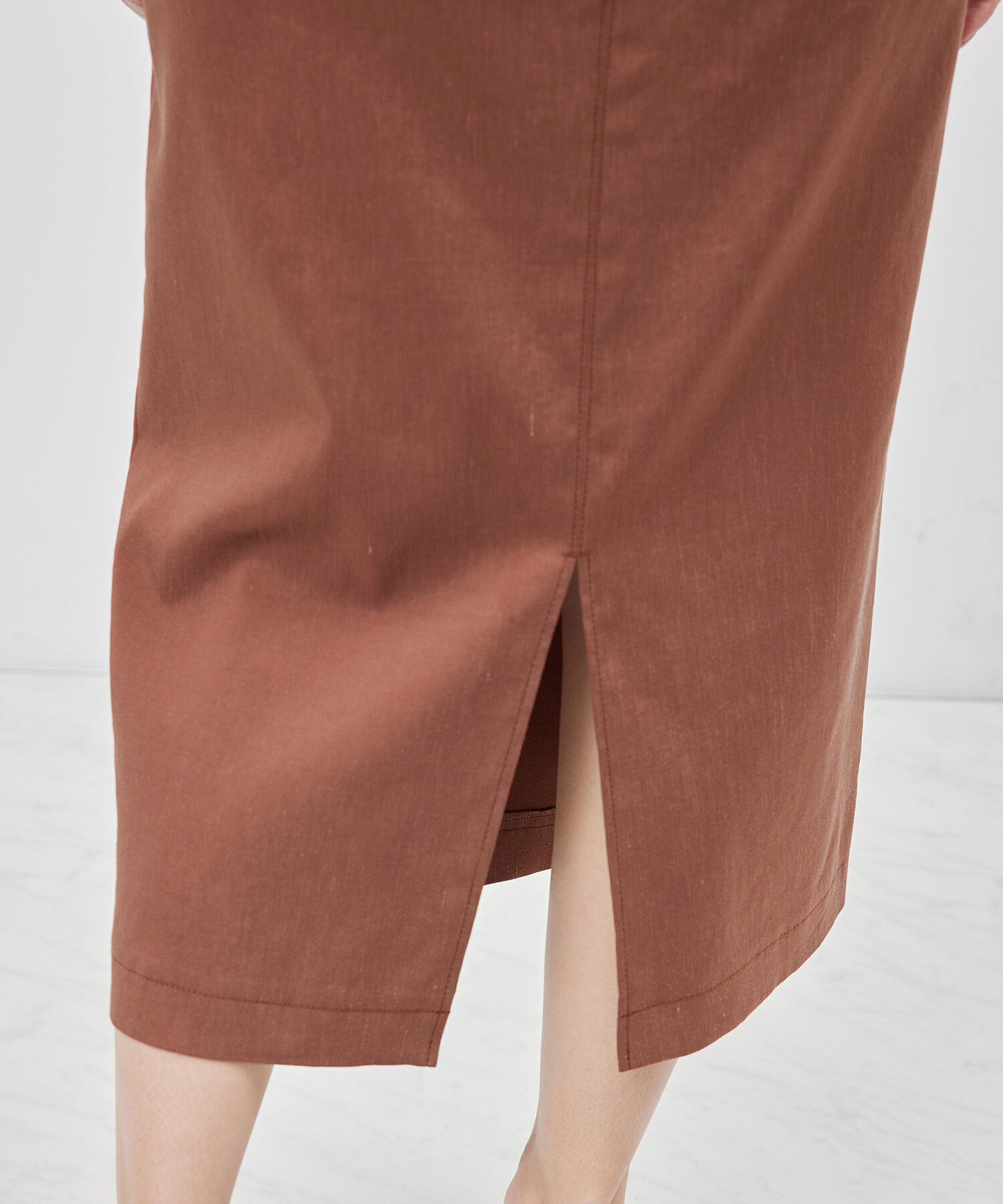 ROPE「リネンストレッチポケット付きタイトスカート/24SS【一部WEB限定】【雑誌掲載】【メディア掲載】」|スカート|