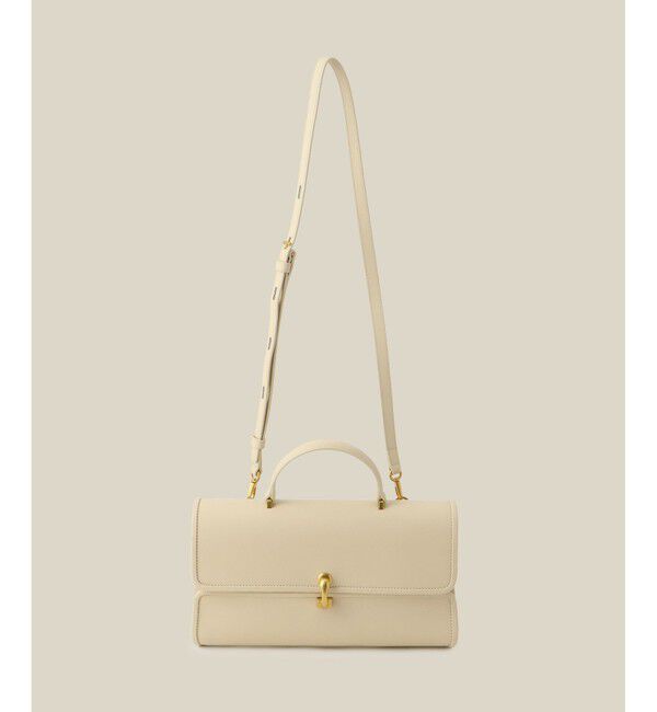 ROPE「フラップワイドレザーハンドバッグ」|ショルダー・メッセンジャー|