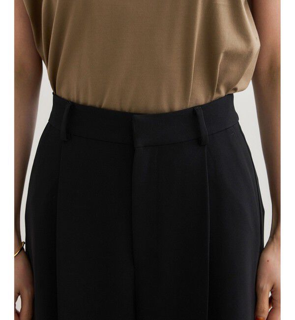 ROPE「[美人パンツ]ダブルクロスワイドパンツ/イージーケア」|チノ|